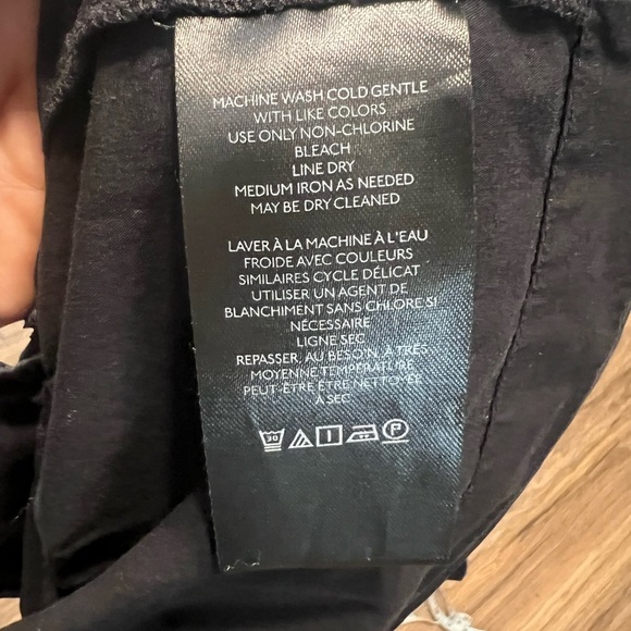 Anthropologie Somerset Mini Dres Black Cotton Tiered Smocked Waist Plus Size 3X - Picture 12 of 16